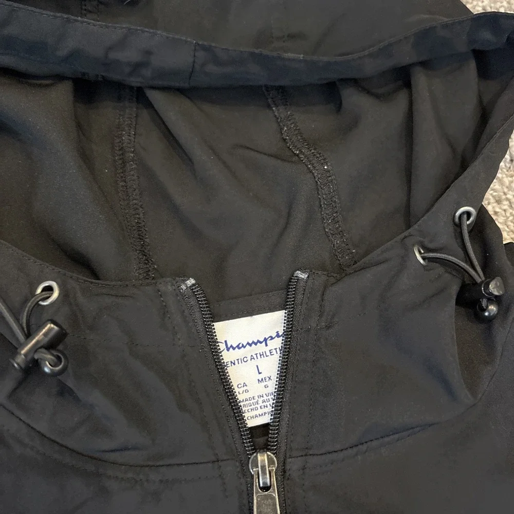 Champion Black Boilermakers Purdue University 1/2 Zip Anorak Windbreaker Jacket